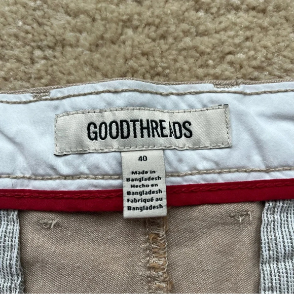 ✅Lot of 3 Goodthreads Men's Chino Shorts -  Size 40 - VGUC - Khaki & Green - Picture 12 of 13
